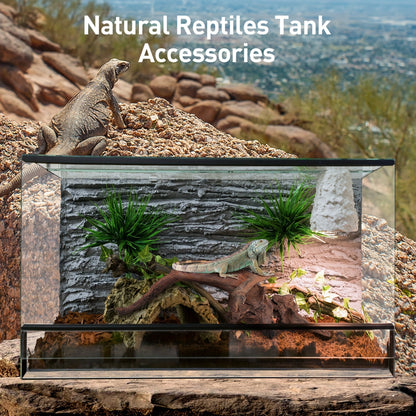 Natural Sinking Driftwood for Aquarium Decor – 3pcs Large Real Wood Fish Tank Decoration for Freshwater, Reptile & Terrarium, Fish-Safe Purple Teak Driftwood Set