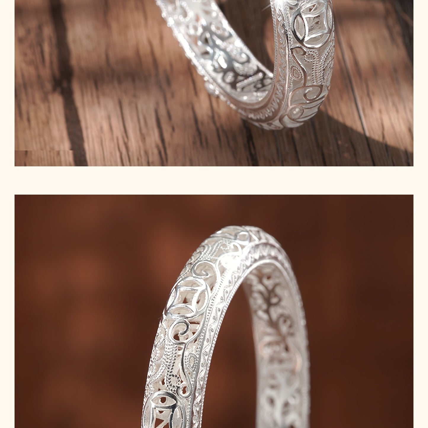 S999 Pure Silver Bangle Bracelet for Women – Solid Closed-End Cuff, High-Purity Fine Silver Jewelry, Elegant Shining Fashion Accessory, Perfect Birthday & Anniversary Gift for Her
