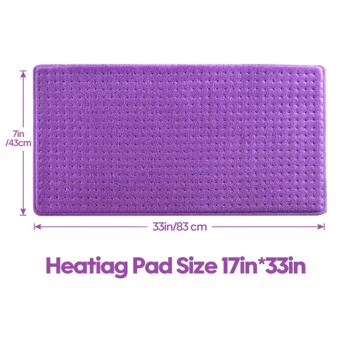 Heating Pad for Back Neck Shoulders & Cramps – Ultra Soft Flannel with 6 Heat Settings, Dry & Moist Heat, Auto Shut-Off, Machine Washable, 3 Sizes (12x15 / 12x24 / 17x33 in), Perfect Gift for Mom
