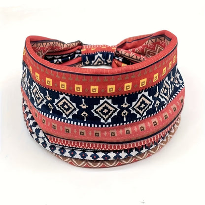 8pcs Wide African Turban Headbands for Women – Boho Paisley Anti-Slip Elastic Headwraps for Sports, Yoga, Running & Daily Wear, Moisture-Wicking Hair Accessories Set