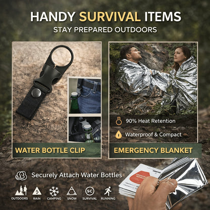 19-in-1 Survival Kit for Men Camping Gear Emergency Survival Equipment Tactical Outdoor Adventure Set Gifts for Dad Husband Hiking Hunting Fishing with Carry Box