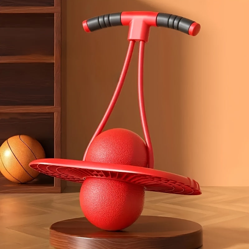 Bounce Ball with Handle for Kids & Adults – Anti-Burst Fitness Hopper Ball, High-Elasticity Jumping Ball, Indoor Outdoor Exercise & Fun, No Battery Needed, Great Gift Idea
