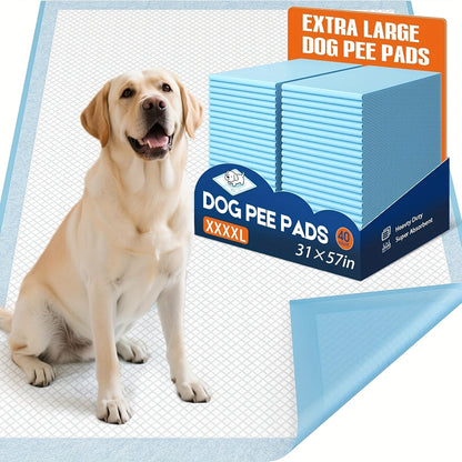 XXXL Dog Pee Pads Extra Large 8-Layer Super Absorbent Leak-Proof – Disposable Puppy Potty Pads for Cars Cages Sofas, Multiple Sizes 31x47 32x36 57x31 Inches