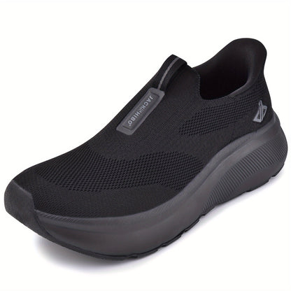 Men's Hands-Free Slip-On Orthopedic Sneakers – Wide Toe Box, Arch Support, Metatarsal Pad, Cushioned Zero Drop Sole, Mesh Upper, Walking Shoes for Comfort & Pain Relief