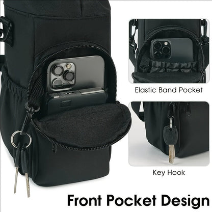 Crossbody Sling Bag One Shoulder Daypack – Lightweight Multi-Function Phone Bag with Adjustable Strap, Durable Fabric, for Outdoor Sports, Hiking, Travel, Fitness, Daily Use – Men & Women