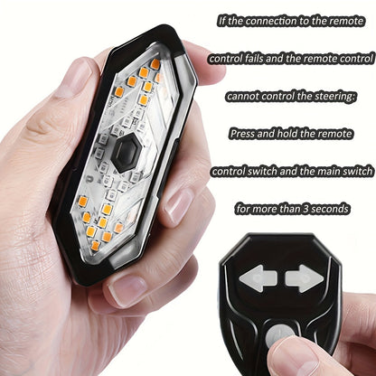 Bike Tail Light with Turn Signals USB Rechargeable 120 Lumens 5 Modes Wireless Remote Control LED Safety Rear Light for Road Mountain Commuter Bike Adults Kids Men Women Cycling