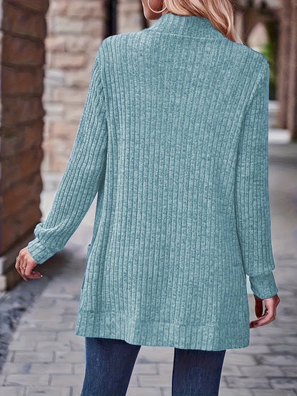 Women's Loose Casual Long Sleeve Blouse Solid Color Pocket Thread Splicing Relaxed Fit Top 10 Colors S-XXL Everyday Wear