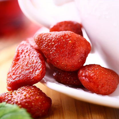 Dried Strawberries Snack 3 Bags Pack Low Sugar Natural Gluten-Free Vegan Fruit Snack Office Parties Holidays Gift