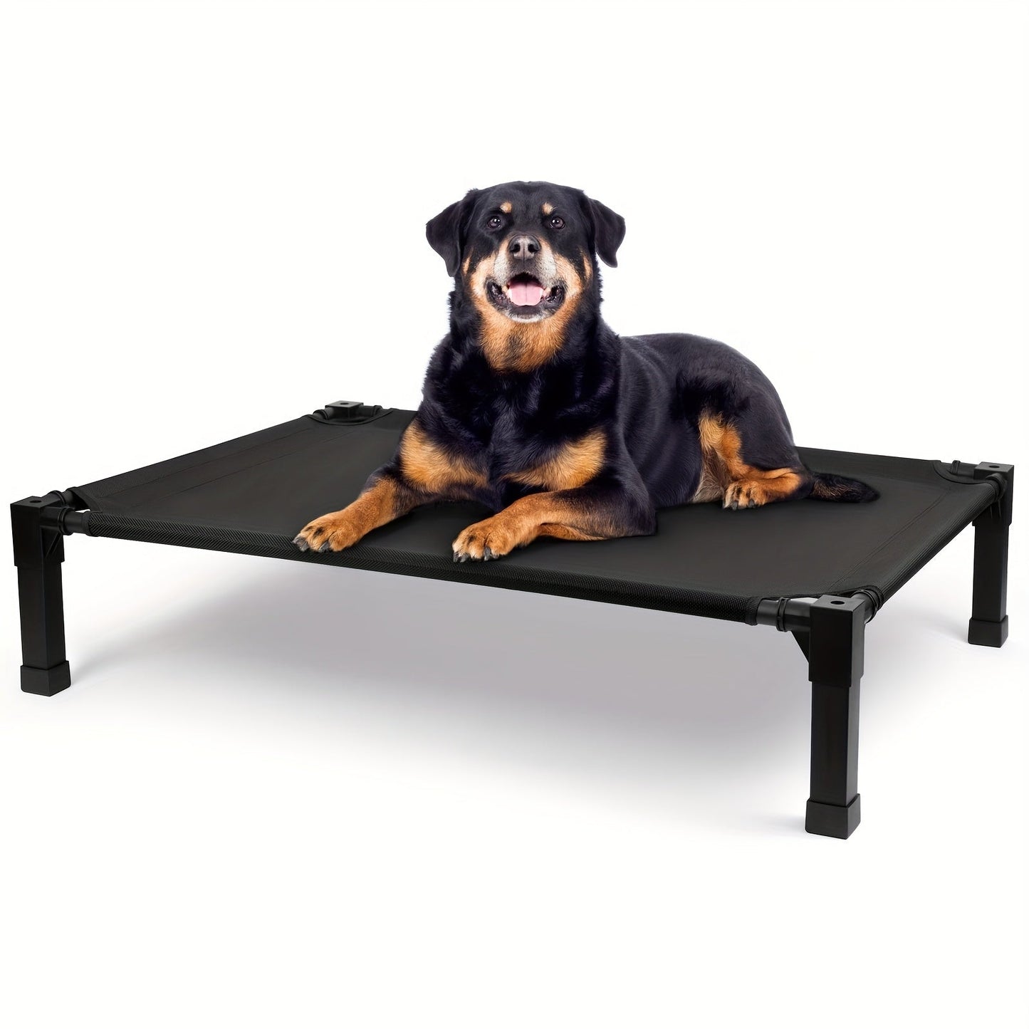 Cooling Elevated Dog Bed Raised Cot with Breathable Mesh and Metal Frame - Washable Portable Dog Cot with No-Slip Feet for Indoor and Outdoor Use, Multiple Sizes and Colors Available