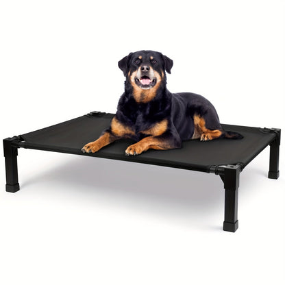 Cooling Elevated Dog Bed Raised Cot with Breathable Mesh and Metal Frame - Washable Portable Dog Cot with No-Slip Feet for Indoor and Outdoor Use, Multiple Sizes and Colors Available