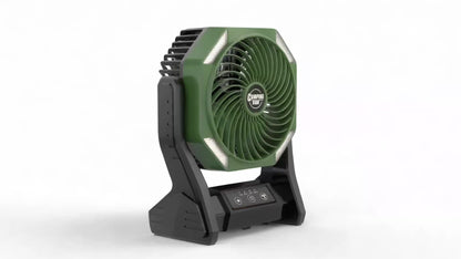 20000mAh Camping Fan with LED Light – 4 Wind Speeds, Brushless Motor, 180° Oscillation, 22-26H Battery Life, 3-in-1 Portable Outdoor Desk Fan for Camping, Hiking, Picnic & Emergency Use – 6 Colors