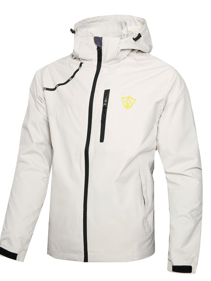 Men's Waterproof Windproof Rain Jacket with Hood – Lightweight Packable Raincoat for Hiking Outdoor Travel S-XXXL Multiple Colors