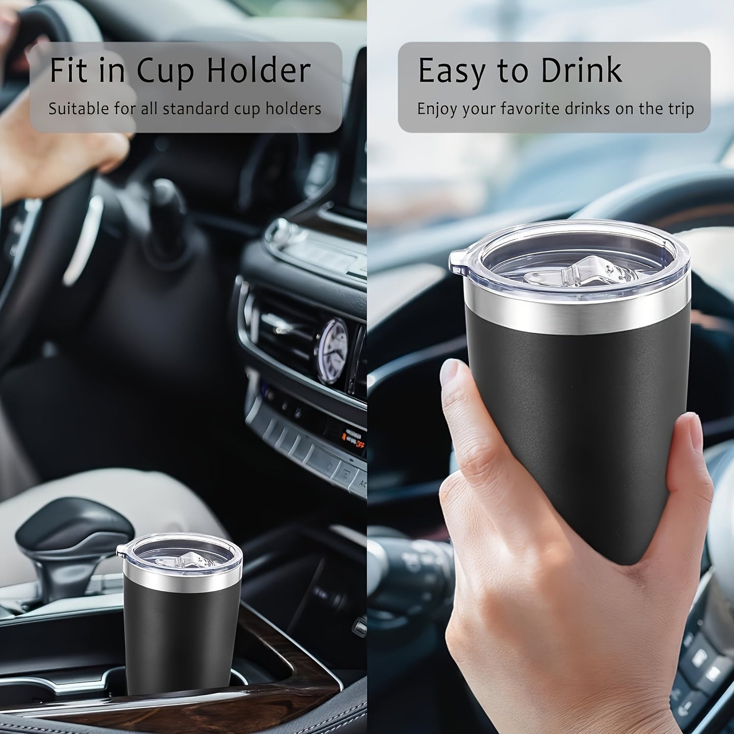 20oz Stainless Steel Insulated Tumbler 2-Pack – Double Wall Vacuum Travel Mug with Lid, BPA Free, Wholesale Blanks for Vinyl DIY, Wedding Favors, Bridesmaid Gifts, Graduation & Corporate Giveaways – Black, Pink, Blue, White