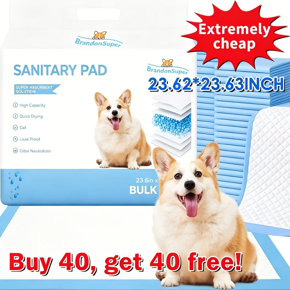 Super Absorbent Dog Pee Pads 80 and 100 Pack Enlarged Thickened - Leak-Proof Odor Control Training Pads 28x34 Inch for Medium and Large Dogs, Must-Have for Home Camping and Travel