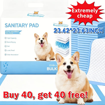 Super Absorbent Dog Pee Pads 80 and 100 Pack Enlarged Thickened - Leak-Proof Odor Control Training Pads 28x34 Inch for Medium and Large Dogs, Must-Have for Home Camping and Travel
