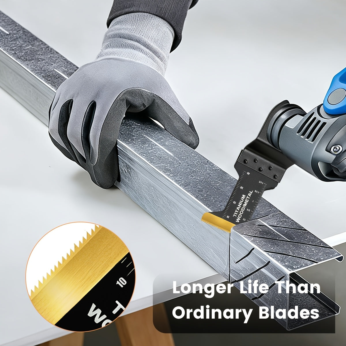 Titanium Oscillating Saw Blades Universal Quick Release Multi Tool Blades Set – 18/28/36/50 Pcs, Cuts Metal, Wood & Plastic, Compatible with Dewalt, Makita, Bosch & More