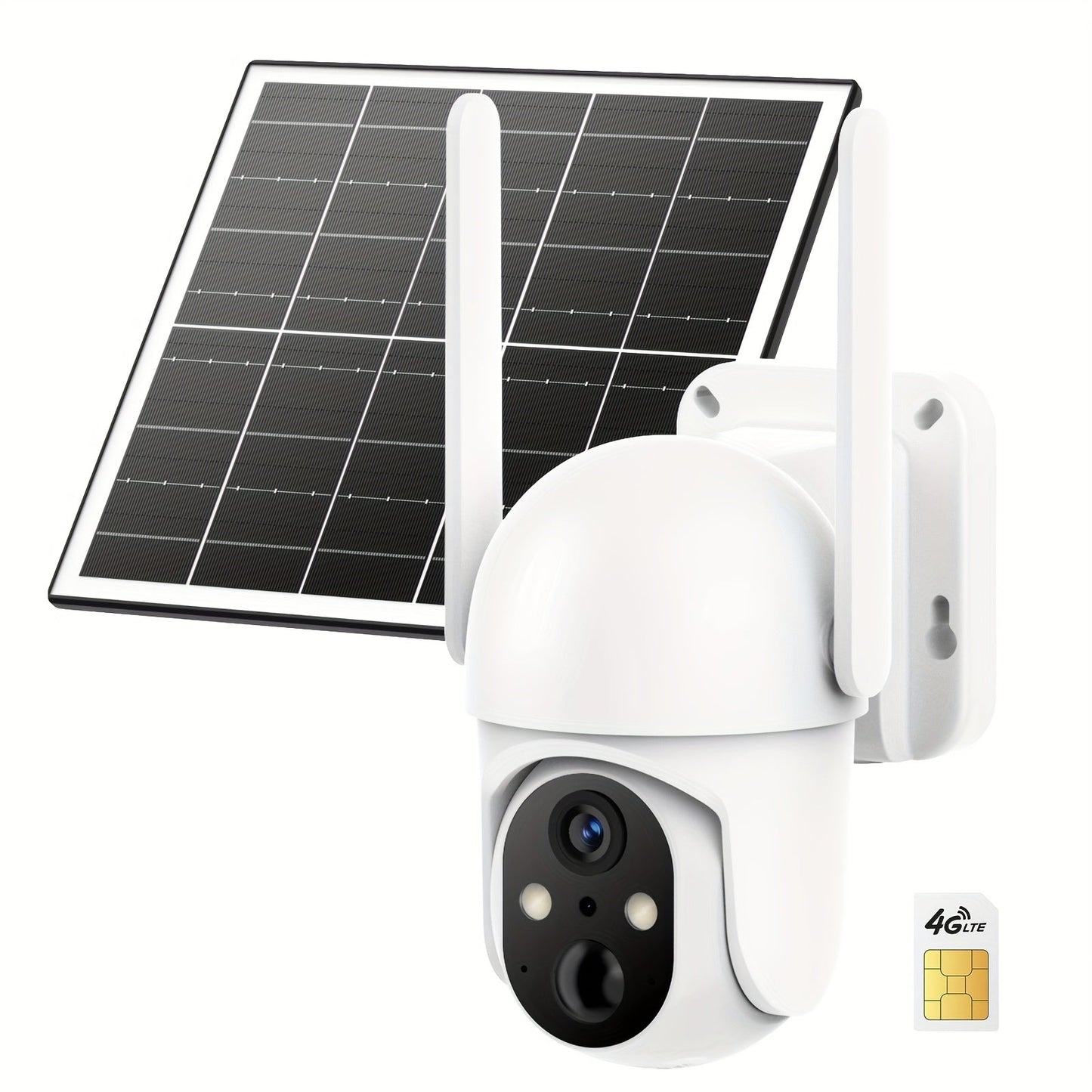 4G LTE Solar Security Camera Outdoor Wireless – No WiFi Needed, 4K Night Vision, 360° Live View, Two-Way Audio, Waterproof Trail Camera for Hunting, Farm, Ranch & Wildlife Monitoring