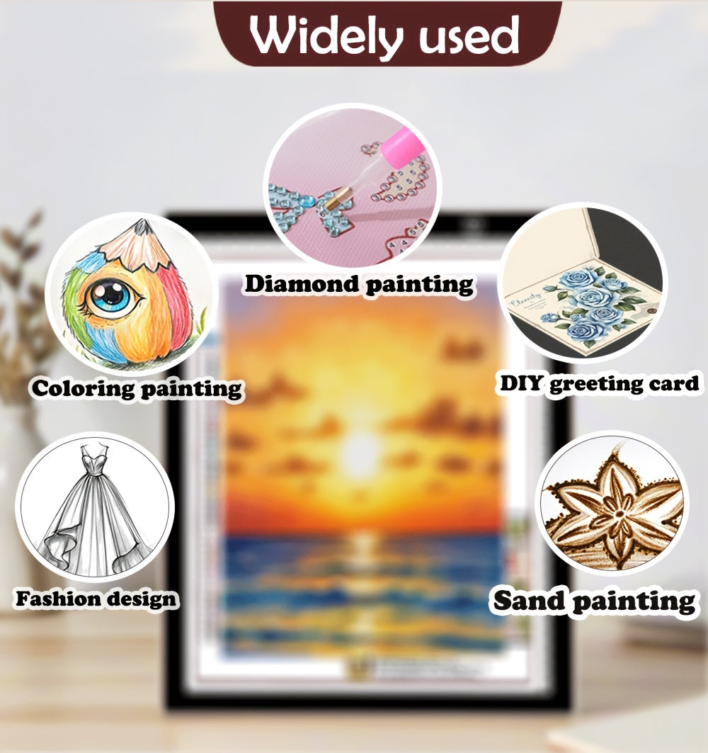 LED Light Pad A2 A3 A4 Adjustable Brightness Dual Light Strip Tracing Board Diamond Painting Sketching Drawing Art Light Box