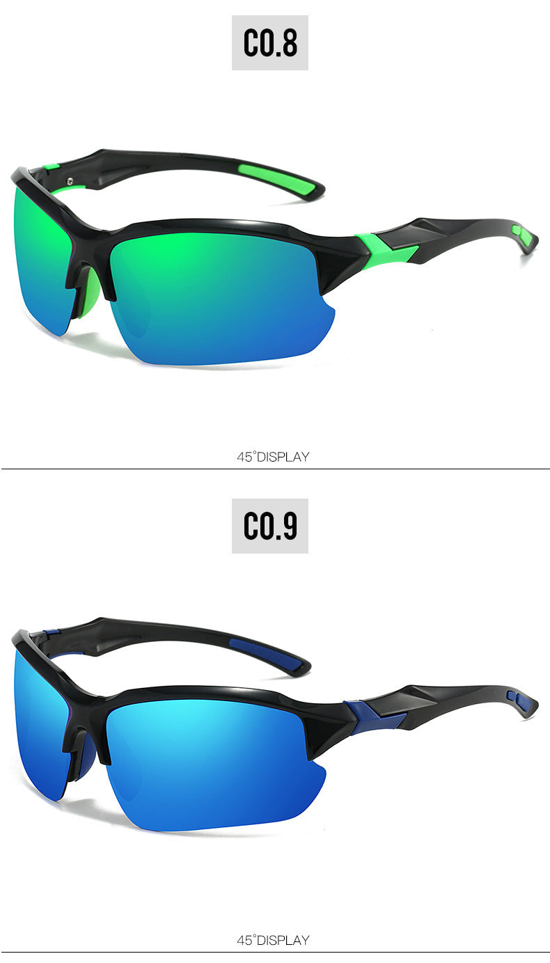 3-Pack Sports Sunglasses UV400 Half Frame for Men & Women – Lightweight Polarized Goggles for Running, Fishing, Skiing, Driving & Outdoor Activities, Sun Protection Eyewear Set