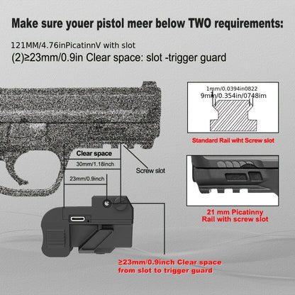 Green Dot Laser Sight USB Rechargeable – Picatinny Rail Mount with Strobe Mode, 5mW Class IIIA, Compact Lightweight for Pistols & Rifles, 21mm Rail, 2.5hr Battery Life