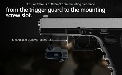 Ultra Compact Green Laser Sight for Handguns & Pistols – Magnetic USB Charging, 20mm Picatinny Rail, Ambidextrous ON/OFF, PA66 Nylon, 150-300m Visible – 7 Color & Charging Variants