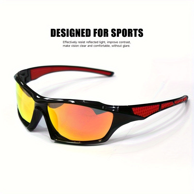 Polarized Sports Sunglasses with Color Changing Lenses – Anti-Glare Driving Eyewear, PC Frame AC Lens Full Rim Design, 6 Colors, UV Protection Fashion Glasses for Men & Women