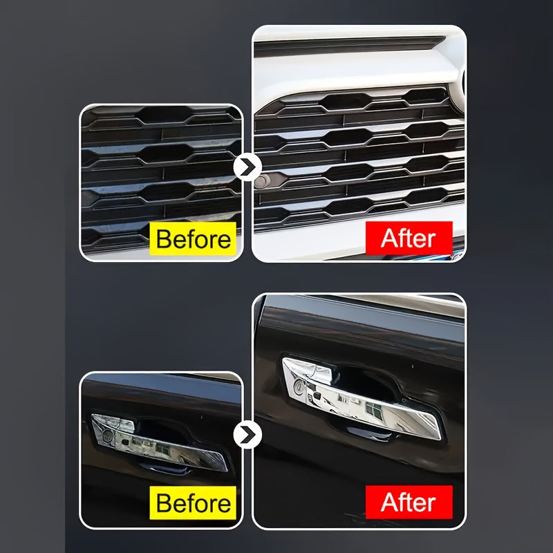 Chrome Polish Refurbishment Agent 3.38oz – Removes Oxidation & Restores Shine on Car Door Handles Window Trim Bumpers Wheels & Badges – Universal Chrome Cleaner & Repair Polish