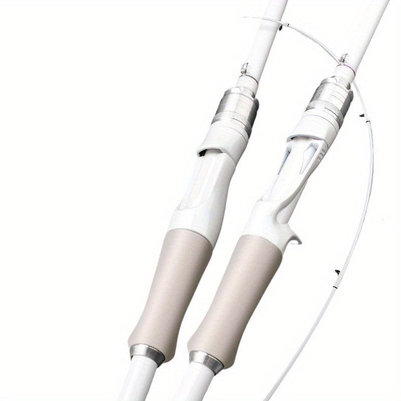 Carbon Fiber Fishing Rod Casting & Spinning Fast Action Sensitive Tip EVA Grip for Freshwater Saltwater Bass Fishing – 165cm 180cm 210cm, Lightweight High-Power White Fishing Pole