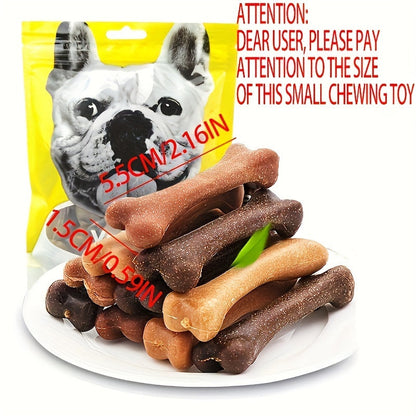 Dog Dental Chew Sticks 50 Pcs – Natural Teeth Grinding & Cleaning Treats for Small Dogs, Corn Starch & Beef Flavor Chew Toys, Dog Training Reward Supplies, Promotes Oral Health