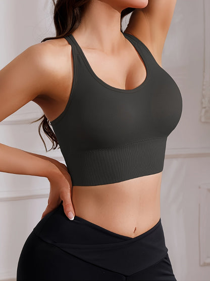 Women's X-Back Sports Bra 5-Pack – Wire-Free with Removable Pads, Breathable Workout Top for Yoga, Gym & Outdoor Activities, Adjustable Straps, Sizes M-XXL, 10 Colors Available