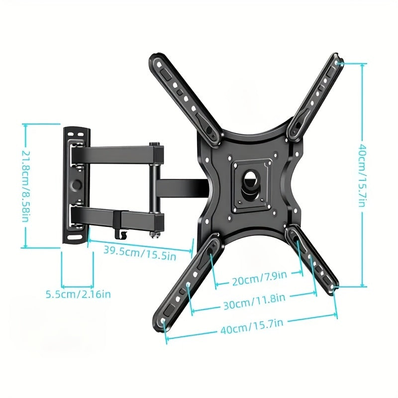 Swivel Tilt TV Wall Mount Bracket for 26-60 Inch Screens – Universal Full Motion Adjustable Flat Screen TV Mount, Easy Install, Compatible with Most LED LCD OLED TVs, VESA Compatible