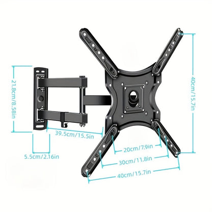 Swivel Tilt TV Wall Mount Bracket for 26-60 Inch Screens – Universal Full Motion Adjustable Flat Screen TV Mount, Easy Install, Compatible with Most LED LCD OLED TVs, VESA Compatible