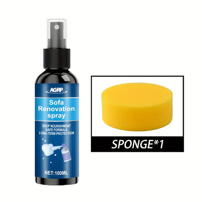 Car Interior Renovator & Restorer 100ml – Multi-Purpose Cleaner for Plastic, Fabric, Seats & Dashboard, Long-Lasting Protection with Applicator Sponge