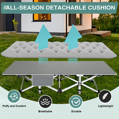 Heavy Duty Folding Camping Cot with Mattress for Adults – 500/600/700 LBS Capacity, Portable Outdoor Bed with Carrying Bag for Tents, Camping & Travel – 3 Models, 3 Colors