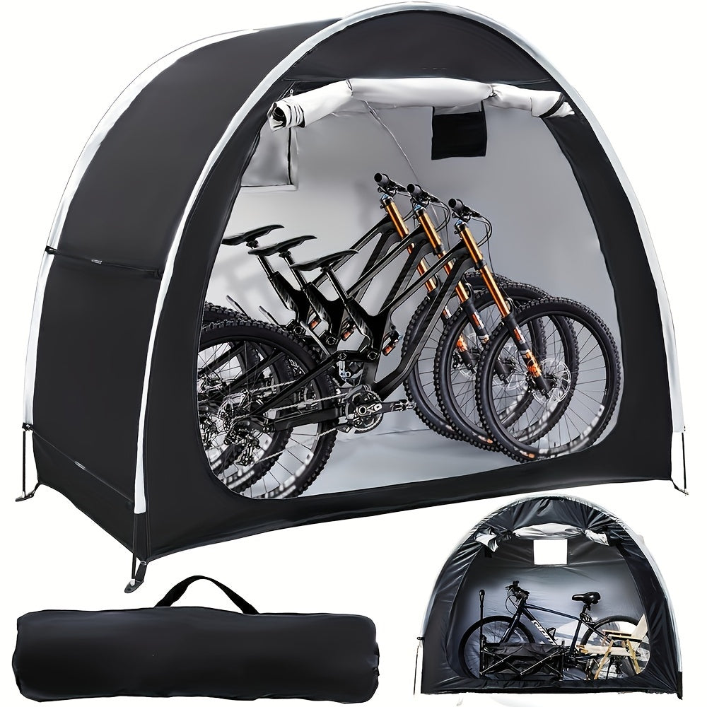 Portable Folding Bicycle Storage Tent Shed – Fits 2-3 Bikes, 210D Oxford PU4000 Waterproof & Dustproof, 83"x32"x65", 8-Min Setup, Ideal for Home, Garden & Outdoor Bike Storage