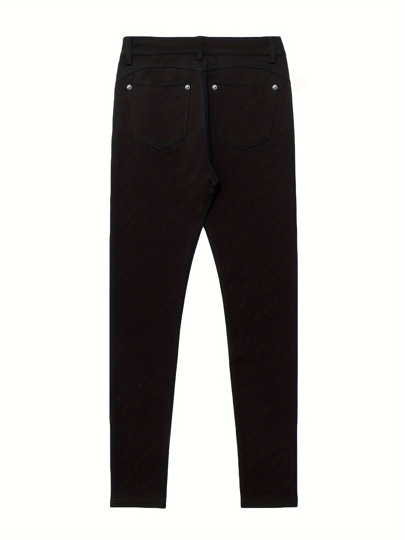 Women's High Waist Stretch Skinny Jeans Metal Button Street Style Slim Fit Denim Pants 10 Colors S-XXL Everyday Wear
