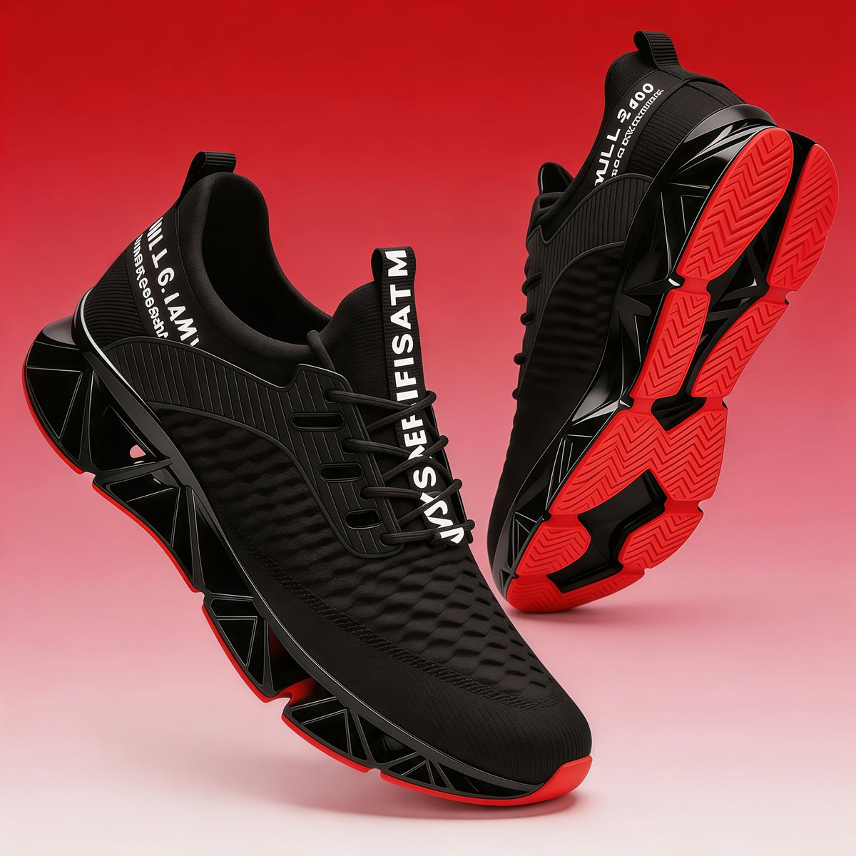 Men's Lightweight Breathable Running Shoes Non-Slip TPU Sole EVA Cushion Lace-Up Low Top Sneakers 3 Colors Sizes US 7.5-13 All-Season Wear-Resistant Training Casual Athletic Shoes