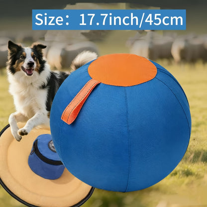 Large Inflatable Dog Ball Toy – Interactive Herding Training Ball for Dogs, Anti-Boredom Exercise Toy for Bulldogs, Golden Retrievers & Australian Shepherds, No Battery Required