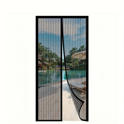 Magnetic Screen Door Hands-Free Auto-Close – Heavy Duty Mesh Curtain with Frame Shackle, Bug & Insect Proof, Pet & Kid Friendly for Front Door, Kitchen, Balcony & Bedroom