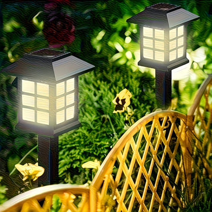 Solar Outdoor Lights LED Garden Path Lights IP44 Waterproof Landscape Lighting for Sidewalk Driveway Lawn Yard Courtyard – Warm White, Pack of 6, 12 or 24 – Christmas & Holiday Decor