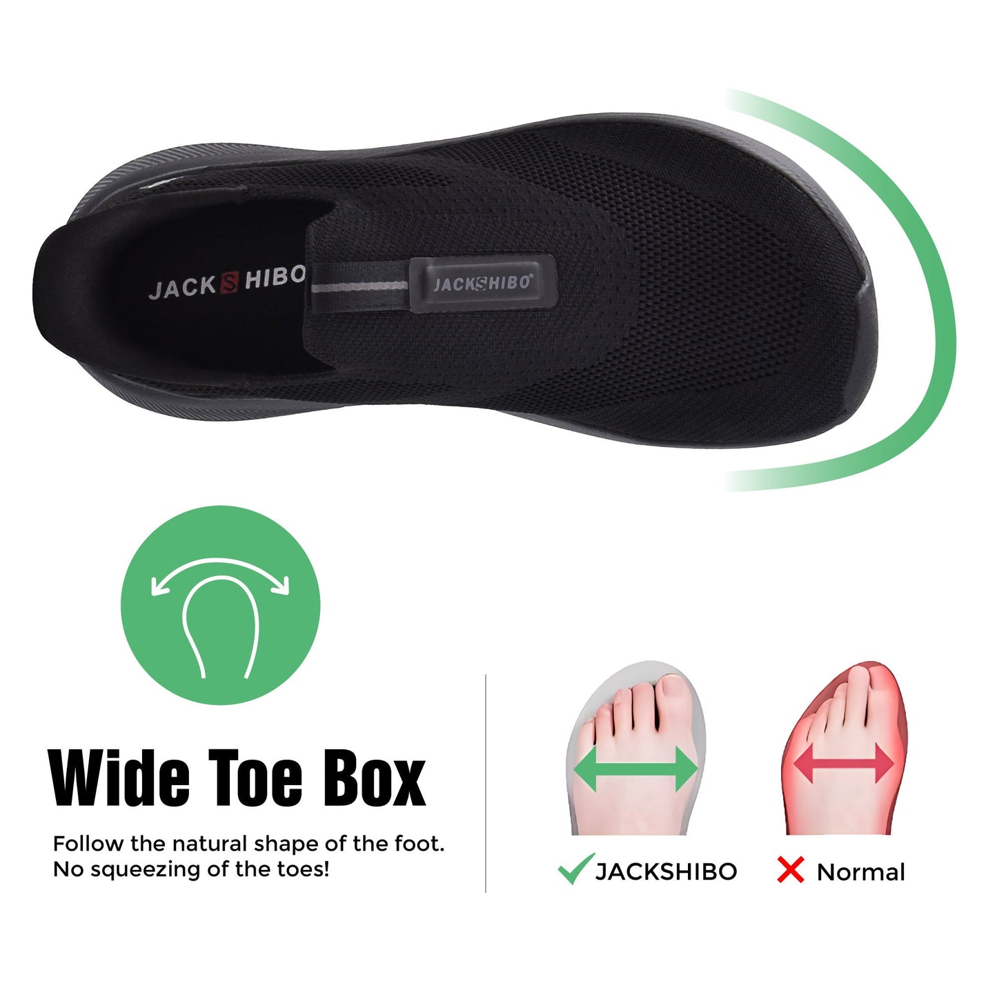 Men's Hands-Free Slip-On Orthopedic Sneakers – Wide Toe Box, Arch Support, Metatarsal Pad, Cushioned Zero Drop Sole, Mesh Upper, Walking Shoes for Comfort & Pain Relief