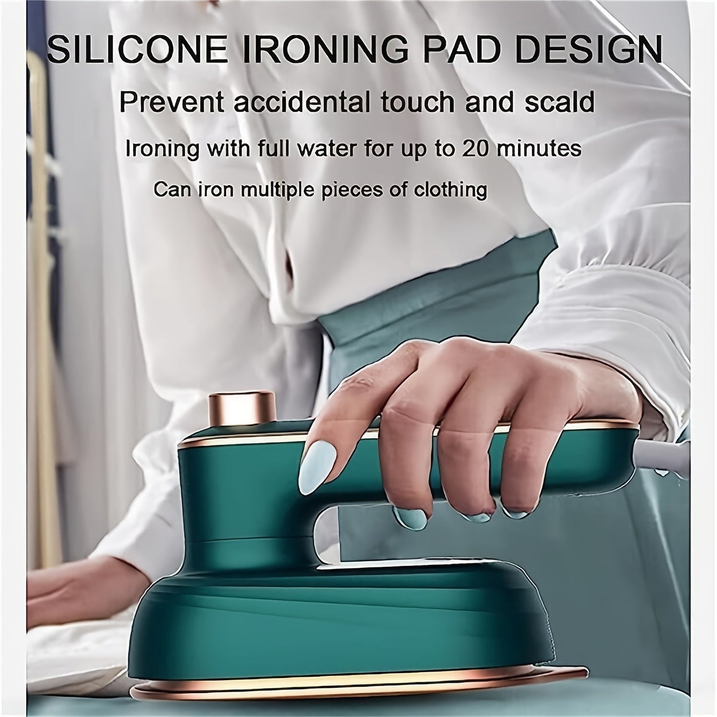 Mini Portable Travel Clothes Steamer Iron – Handheld Garment Steamer Fast Heat-Up Wrinkle Remover for Travel, College Dorm & Home, Compact Steam Iron for All Fabrics, Lightweight & Easy to Use