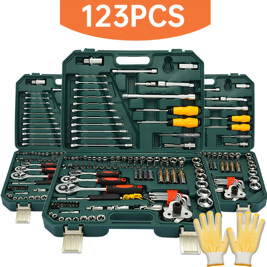Impact Socket Set 3/8" Drive CR-V Steel – 50 to 999 Piece Ratchet Kit with Adapter, Common SAE & Metric Sizes for Auto Repair, DIY Home Projects & Professional Mechanics