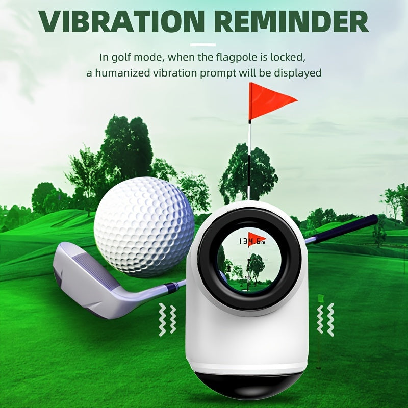 Nohawk 1000 Yard Laser Rangefinder with Side Color Display USB Rechargeable English Voice Broadcast Slope Compensation Vibration Alerts 9 Modes M Yard Ft for Golf Hunting Disc Golf Black White