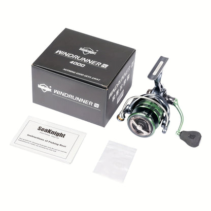 SeaKnight WR Series Spinning Fishing Reel – 9+1BB, 5.2:1 Gear Ratio, 13kg/28lbs Max Drag, 3 Carbon Plate Brake, Aluminum & Stainless Steel, Freshwater Saltwater Reel
