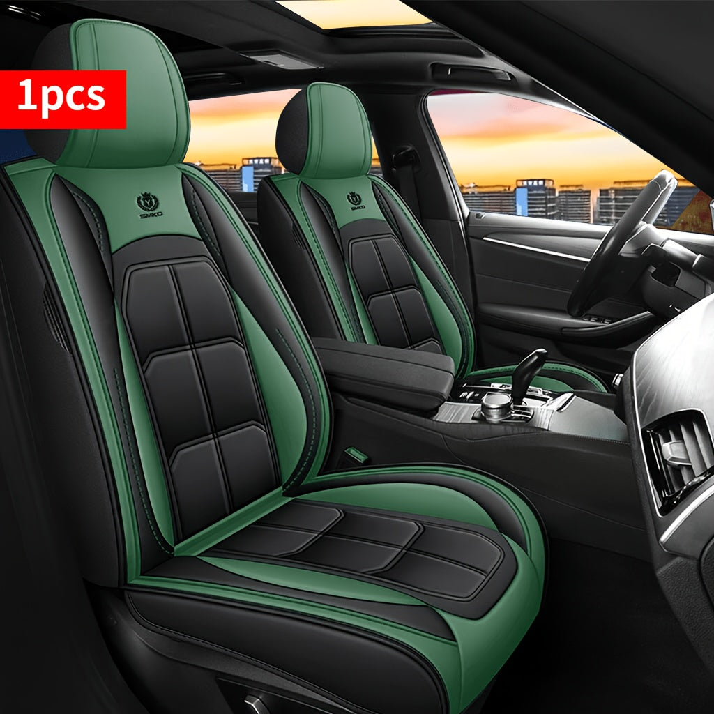 Faux Leather Car Seat Cover Universal Fit Sponge-Padded Seat Protector for Sedan, SUV & Pickup Truck – Durable, Comfortable, Luxury Interior Upgrade in 7 Colors for Front or Rear Seats