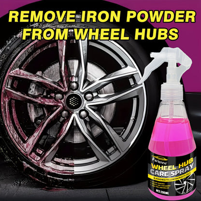 Wheel Cleaner & Iron Remover Spray 6.76oz – Brake Dust Remover, Restores Shine, Rust & Corrosion Protection, Safe for Alloy Chrome Painted Steel Wheels, Easy Trigger Spray Car Detailing