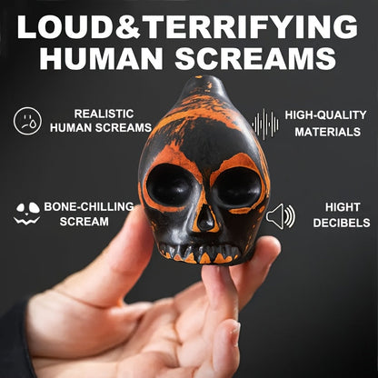 Aztec Death Whistle Handcrafted Ceramic Skull Musical Instrument Replica – Unique Gift for History Lovers, Collectors & Halloween Decor, No Batteries Required