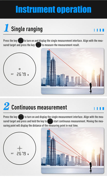 Golf Laser Rangefinder 1200 Yards – 6.5x Magnification Slope Compensation HD Flag Lock Anti-Vibration USB Rechargeable, High Precision Quick Positioning Golf Distance Meter, White Sleek Design