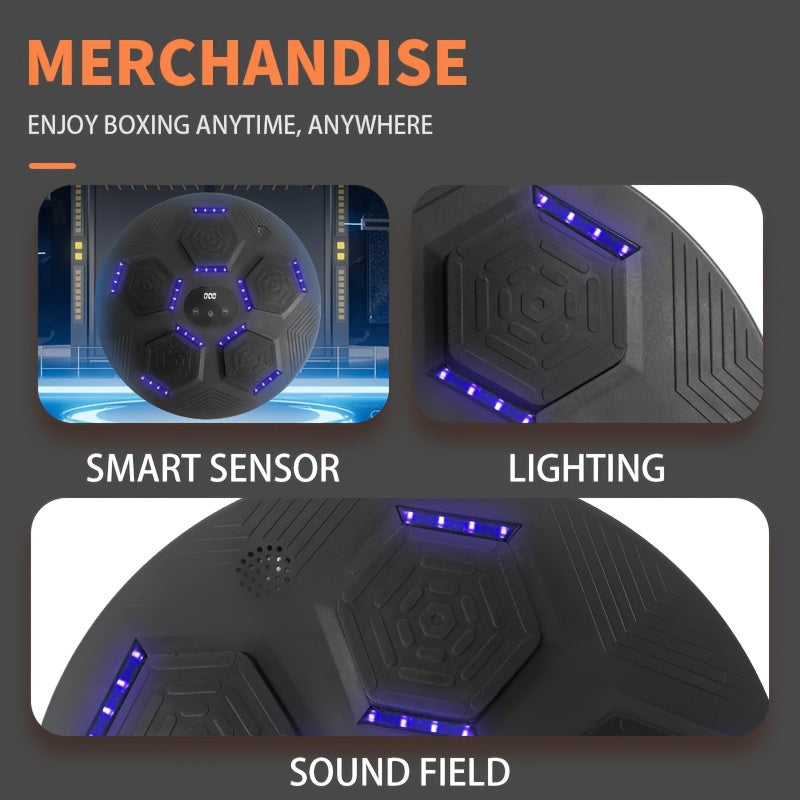 Wall Mounted Musical Boxing Machine with LED & Music, Home Gym Punch Training Target Equipment for Boxing Exercise & Stress Relief, Ordinary, Upgrade & Premium Models - Fun Indoor Sports Fitness
